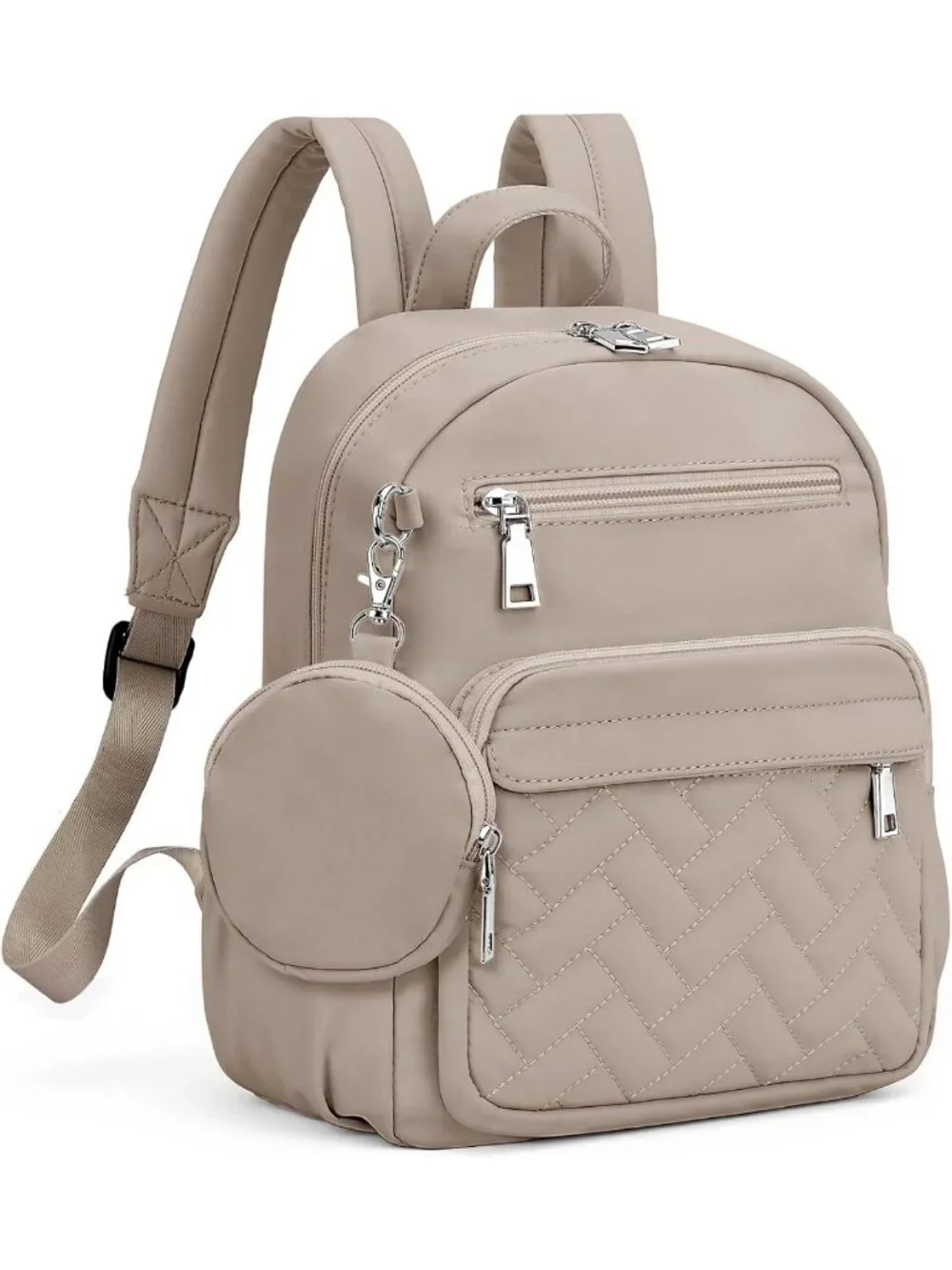 Stylish Waterproof Anti-Theft Backpack, Compact Quilted Daypack with Locking